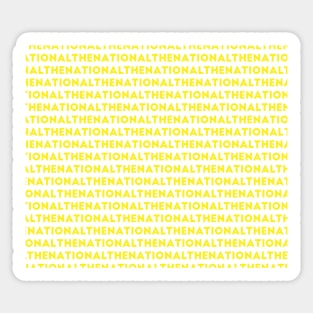 The National Band Logo Art in Yellow Sticker